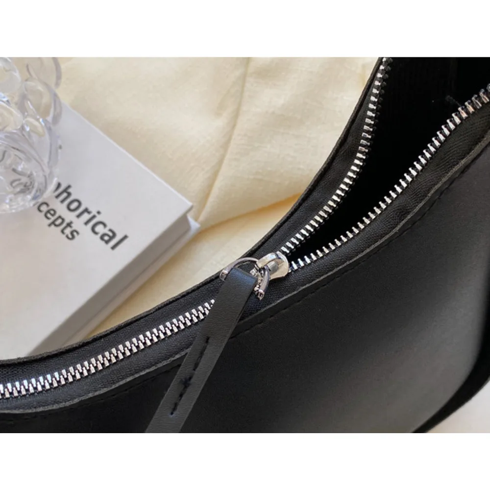 Borsa a tracolla larga casual alla moda in tinta unita da donna, versatile, con tracolla larga, con sensazione avanzata, 2024_voghion.com