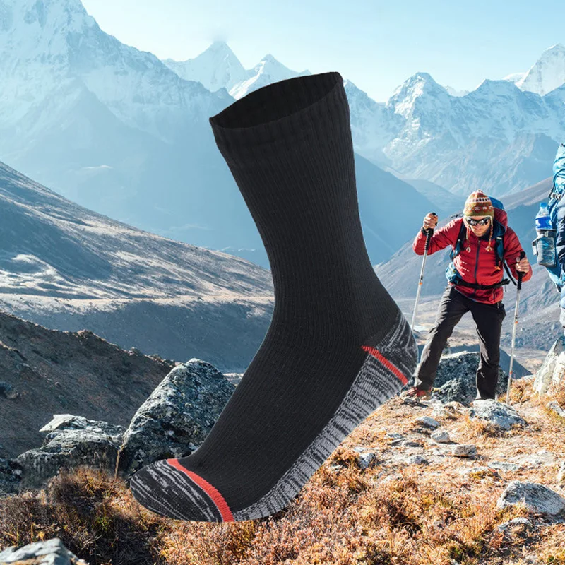 Calcetines deportivos impermeables para hombre, calcetín térmico para  ciclismo, pesca, senderismo, snowboard, Invierno - AliExpress