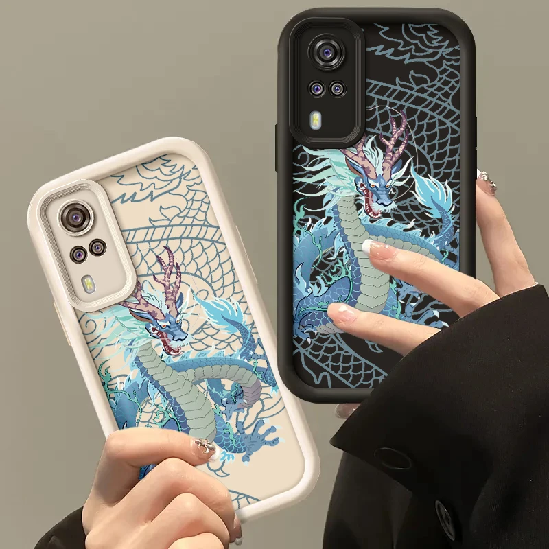 Dragon Painted Silicone Anti-Drop Soft Phone Case Cover