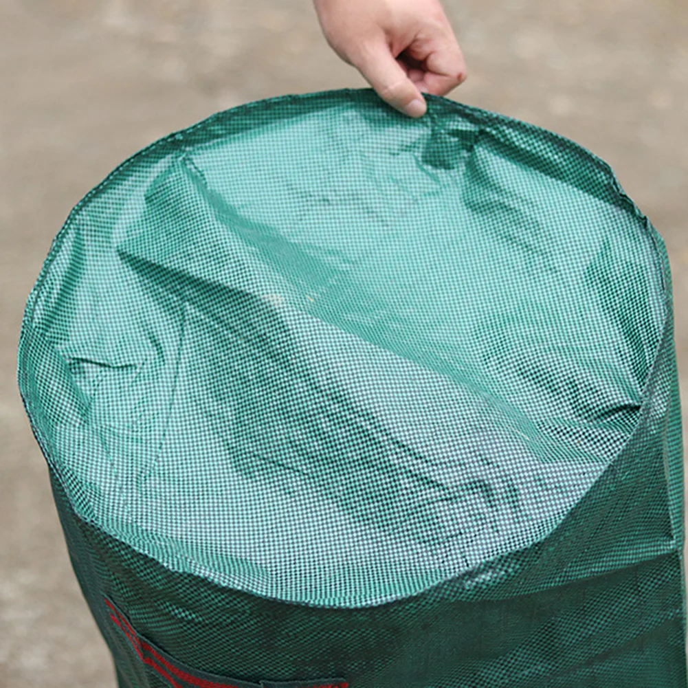 Garden Waste Bag 500L/300L/120L Garden Waste Bag Durable Reusable Yard Leaf Weeds Grass Container Storage Bag Foldable Garbage Waste Collection