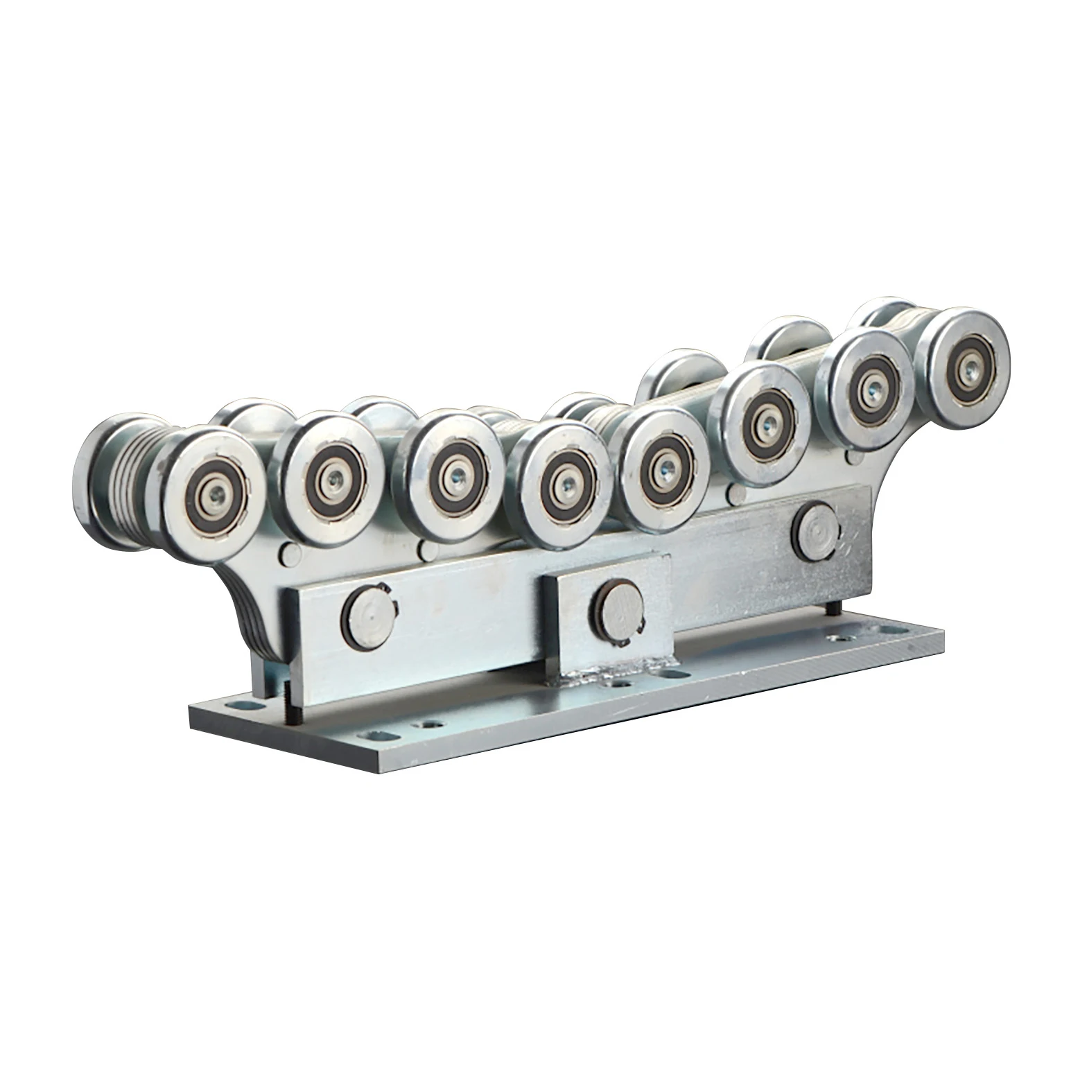 

Self-supporting gate hardware accessories with 16 wheels