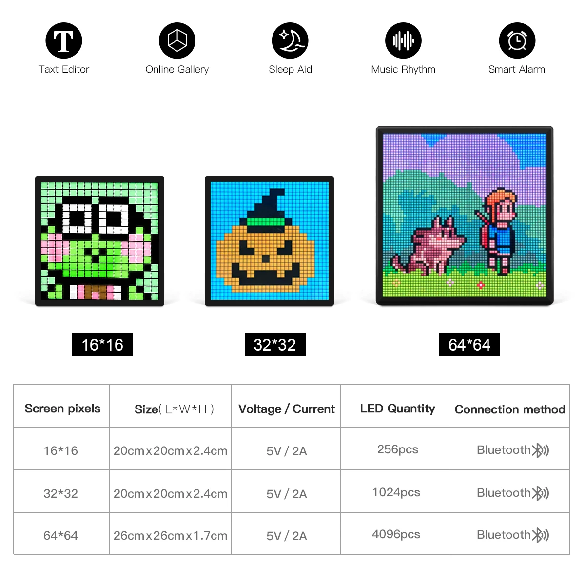 Smart RGB USB LED Matrix Pixel Display Panel Light Bluetooth App Programmable Anime Text Clock Graffiti Art Digital Screen Sign led light led panel led display light led signs