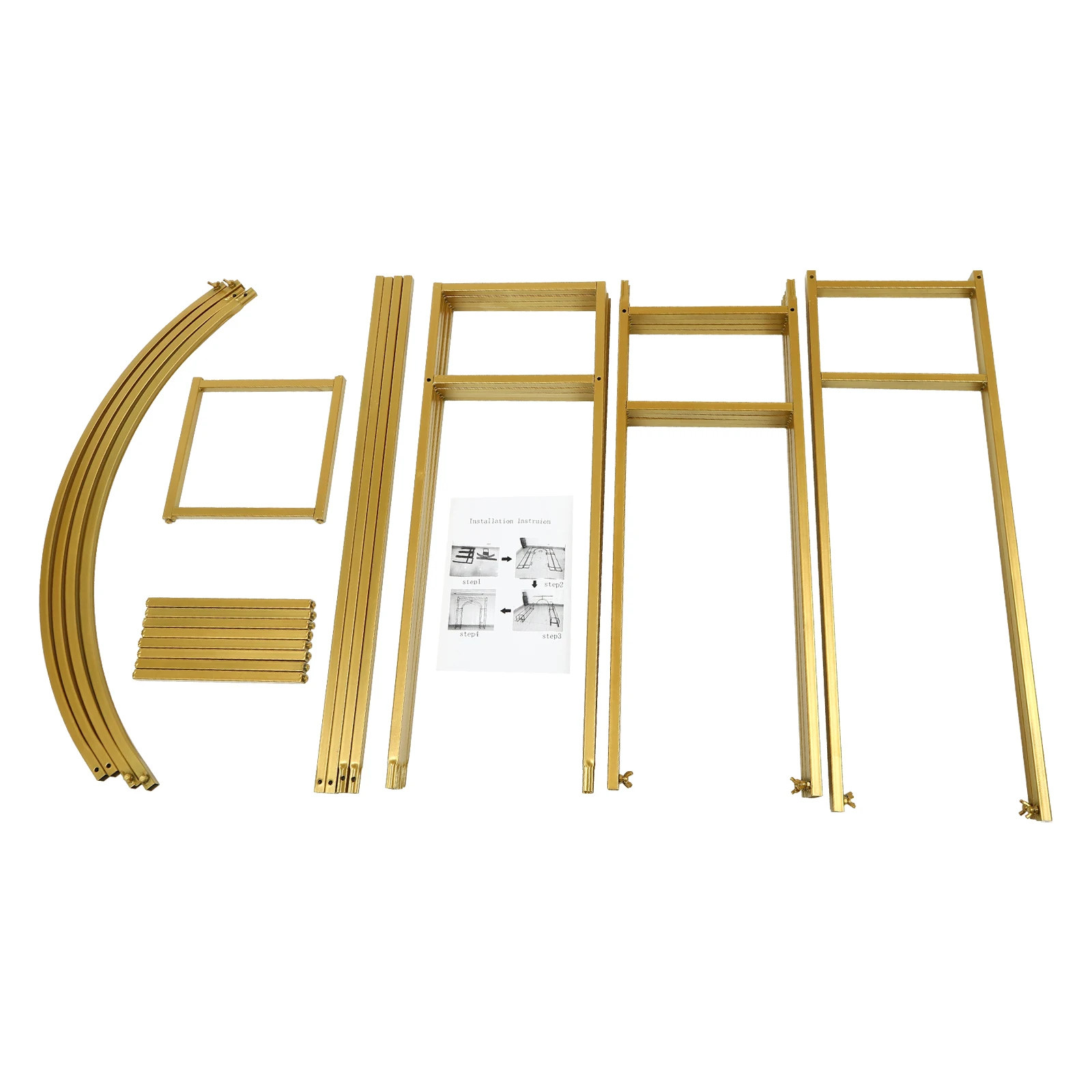 Wedding Arch Backdrop Stand Free Standing Carbon Steel Wedding Arch Bracket 180*30*250 cm for Weddings Parties
