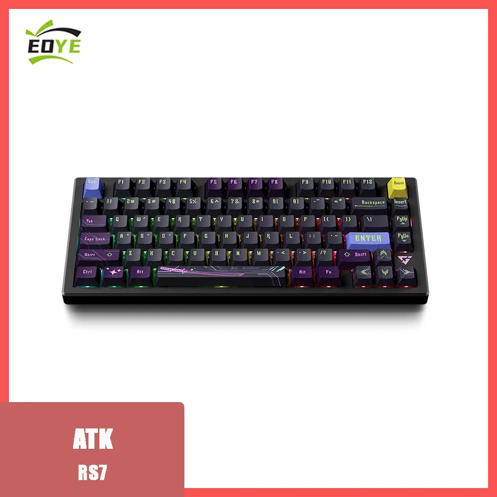 

ATK RS7 Gaming Magnetic Shaft Keyboard Esport Athletic Single-Mode Thermal Sublimation All Aluminum High Precision 75% Layout 8K