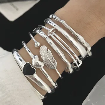 925 Sterling Silver Chain Bracelets for Women