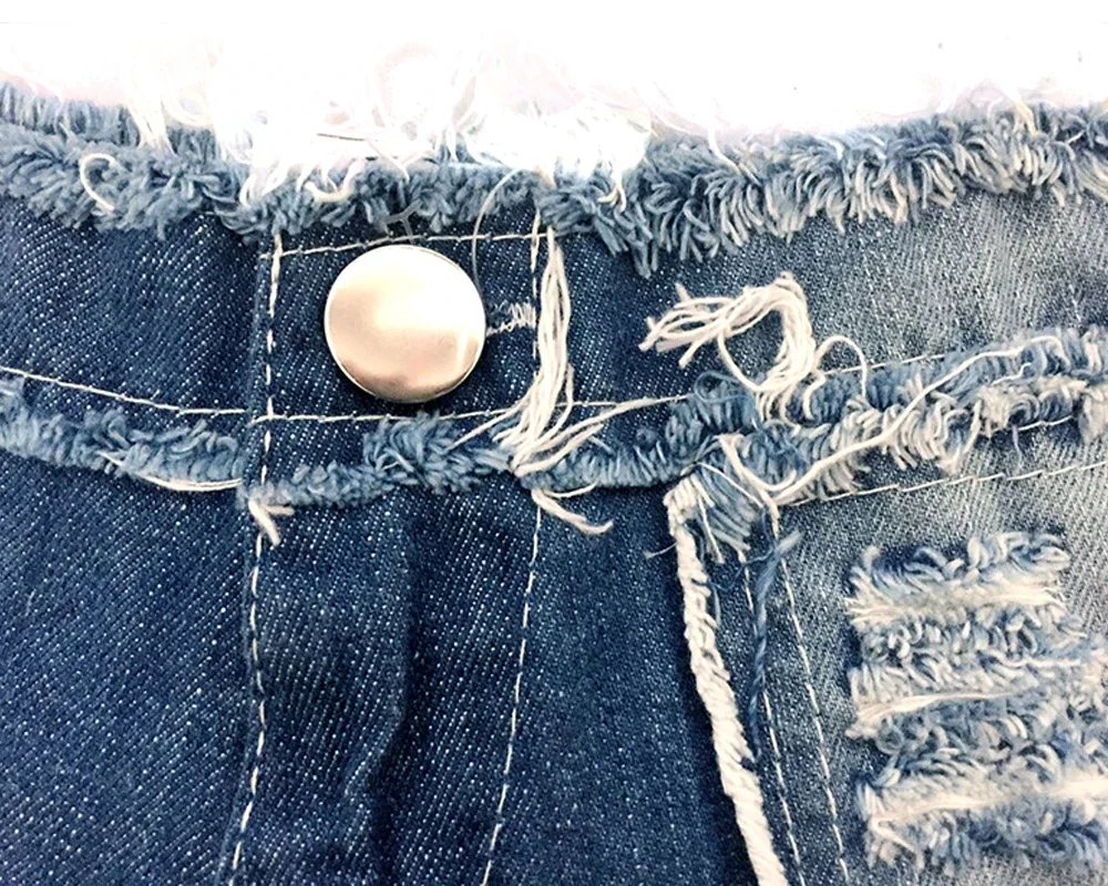 Women Shorts Jeans Summer Mini Shorts Sexy USA Flag Print Hole Destroyed Booty Denim Short Feminino Mujer Plus Size Shorts