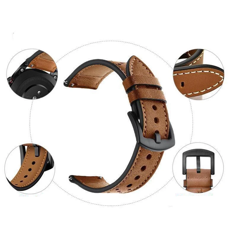 Premium Leather Watchband - Sport Strap and Bracelet Correa