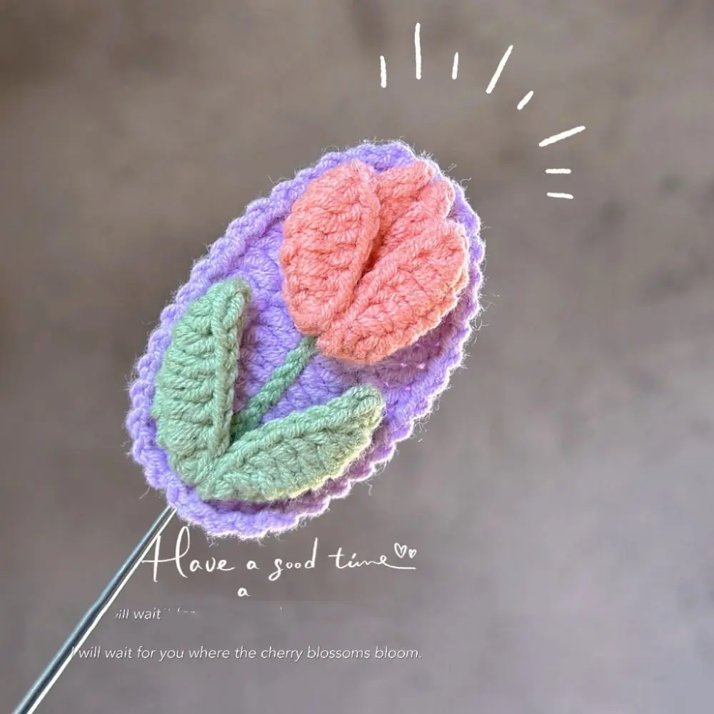 Description Picture 4 of itemHandmade Knitted Flower Barrettes Cute Wool BB Clip Embroidery Hairpin Hair Accessories Headdress Crochet Barrettes Girls