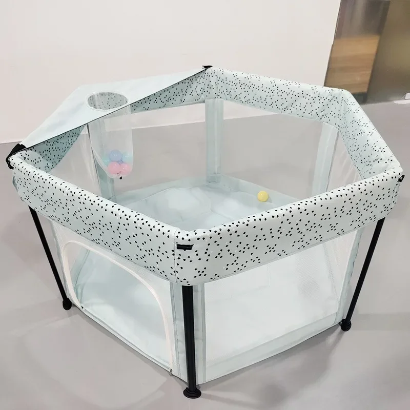 Portable light mesh pile-top bed indoor safety child protection hexagonal fence game bed