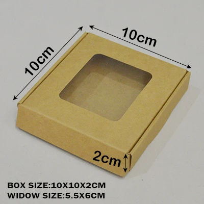 Gold Paper Gift Boxes with PVC Window, 5pcs/10pcs Multi-Size Cardboard Favor Packaging ... - SKU PGBW0939 - UGI Packaging