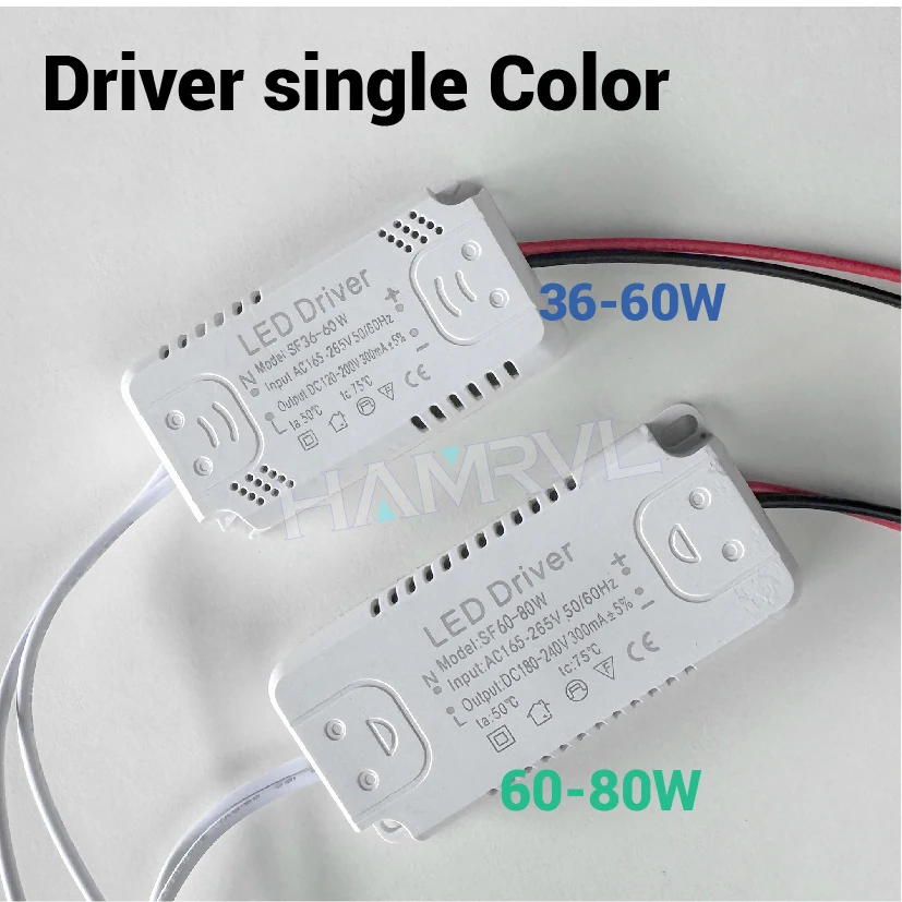LED Driver Adapter DC180-240V 300mA 36-60W 60-80W AC165-265V Lighting Transformer Panel for Ceilling Lamp Power Supply