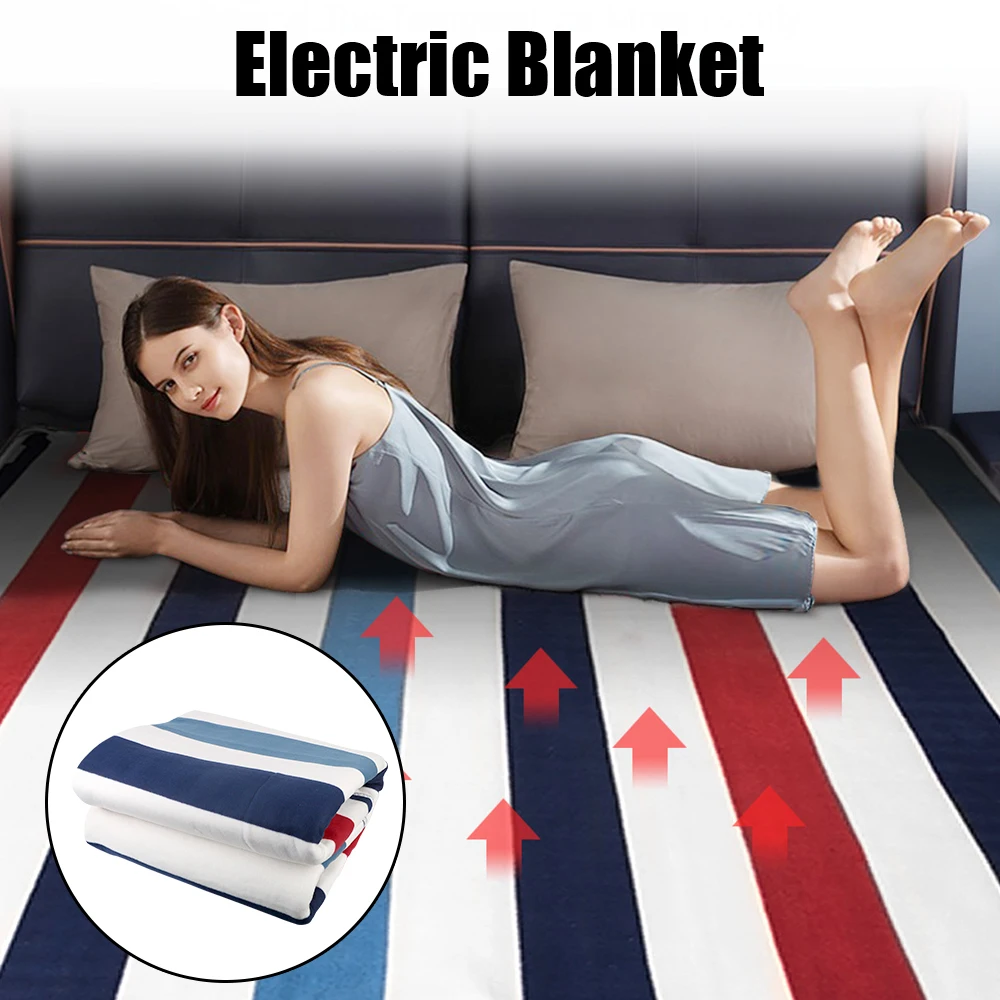 

230V EU Plug Heated Blanket Thicker Electric Blanket Mattress Thermostat Double Body Winter Heating Warmer Sheets 45℃ Two Seat