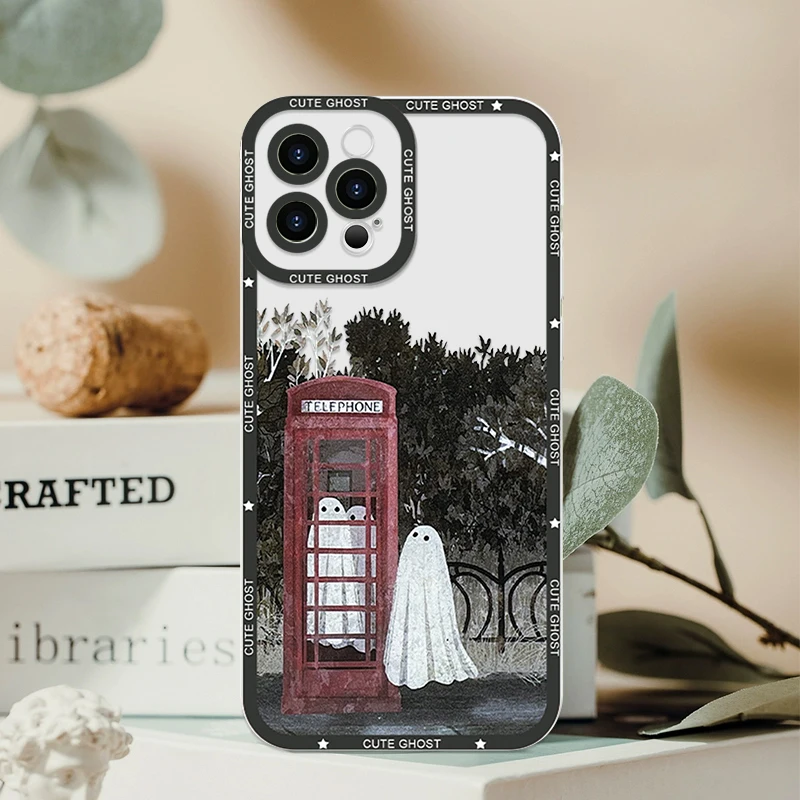 Cute Cartoon Little Ghost Clear Soft Phone Case