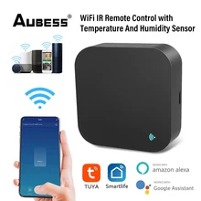 

Aubess Tuya WiFi Temperature And Humidity Universal Infrared Remote Controller Smart Wireless WiFi-IR Smart Home Controller