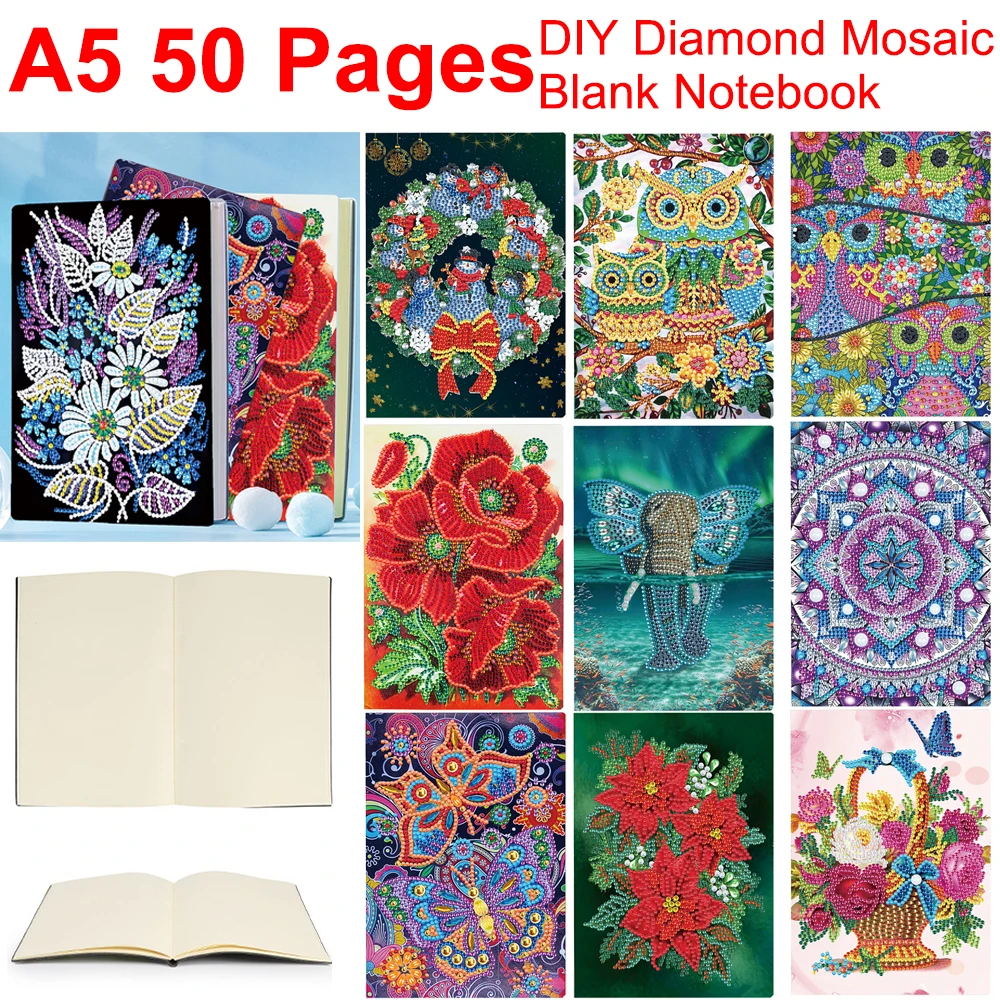 DIY Diamond Painting Notebook Special Shape Diary Notebook Kit Mosaic  Embroidery