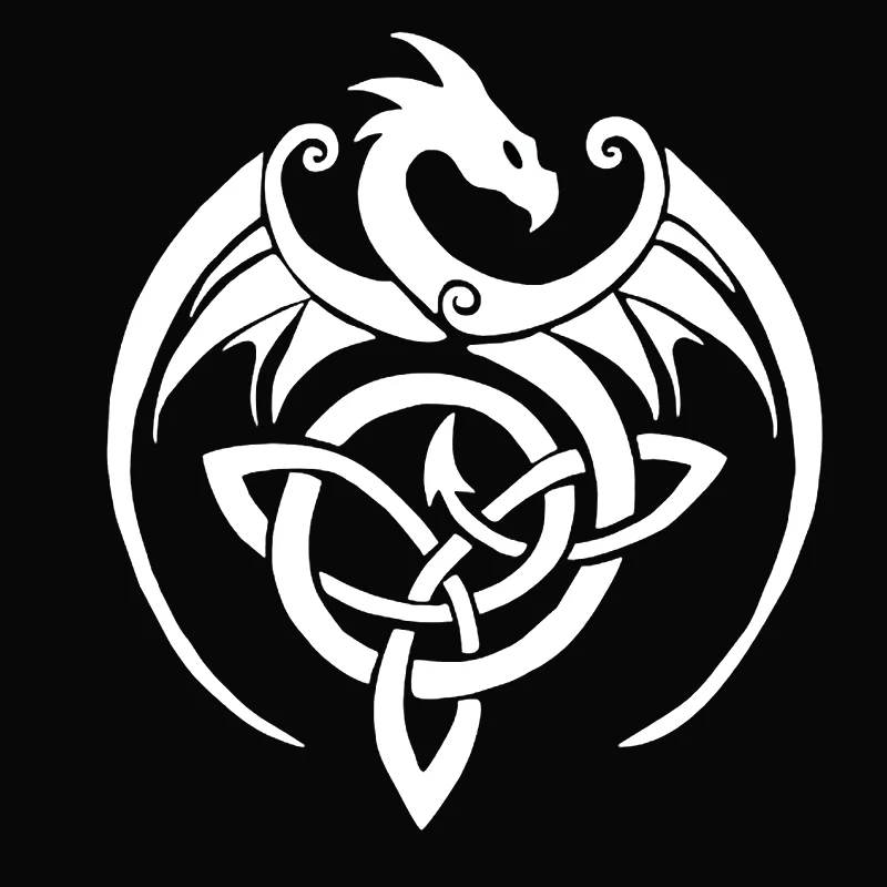 

Персонализированные автомобильные наклейки дракон с кельтским узлом мотоциклетные декоративные аксессуары креативная виниловая наклейка, 15 см * 15 см