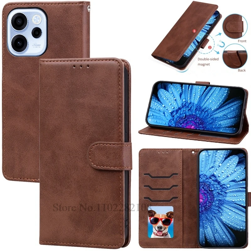 Luxurious Leather Flip Wallet Case