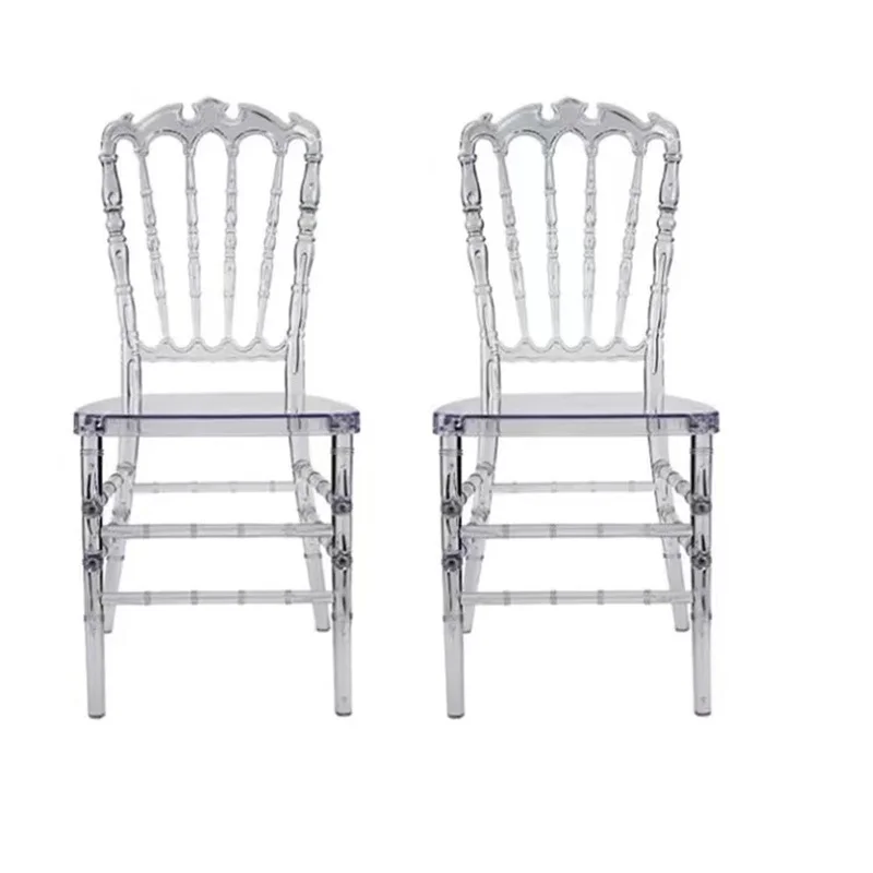 100PCS Factory Price Durable Crystal Resin Tiffany Chavari Chairs Detachable Chair For Hotel Wedding Meeting
