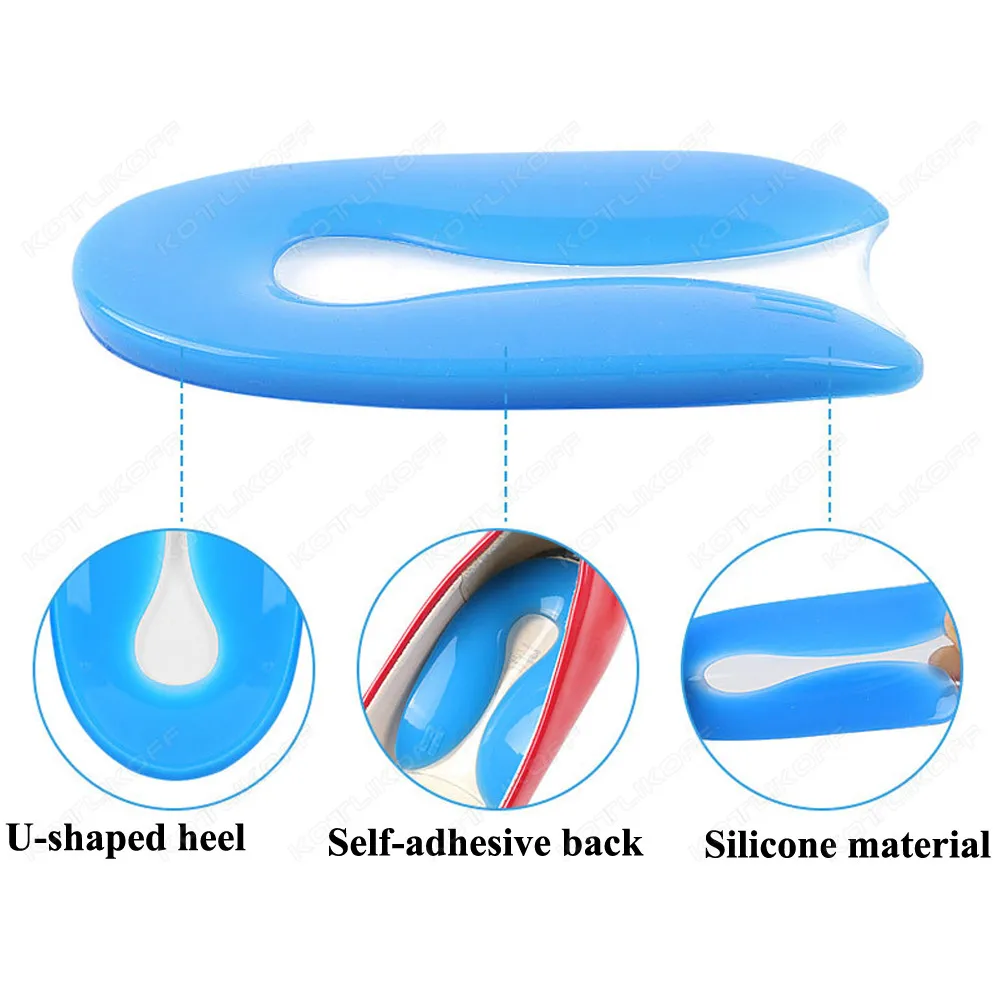 Silicone Gel Heel Pad Foot Pain Relief U-Shape Heel Cushion Inserts For Shoes Spur Protector Plantar Fasciitis Insole shoe insoles heel patch insole heel protector heel protector pads heel insoles heel cushion insole heel cushion protector