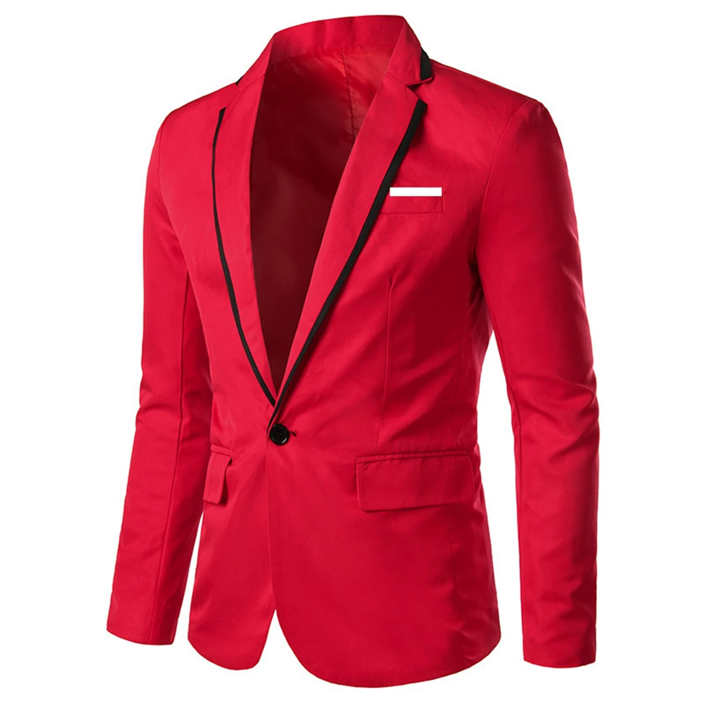 

Blue Long Sleeve Coats Suit Vintage Office Men Party Jacket Dinner Party Slim Casual Suit Comfortable and Stylish