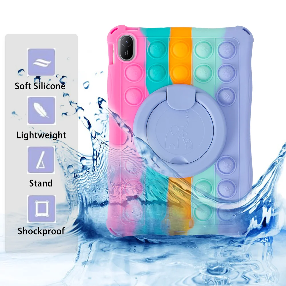 Universal 360° Rotating Handle Grip Stand Tablet Case Cover