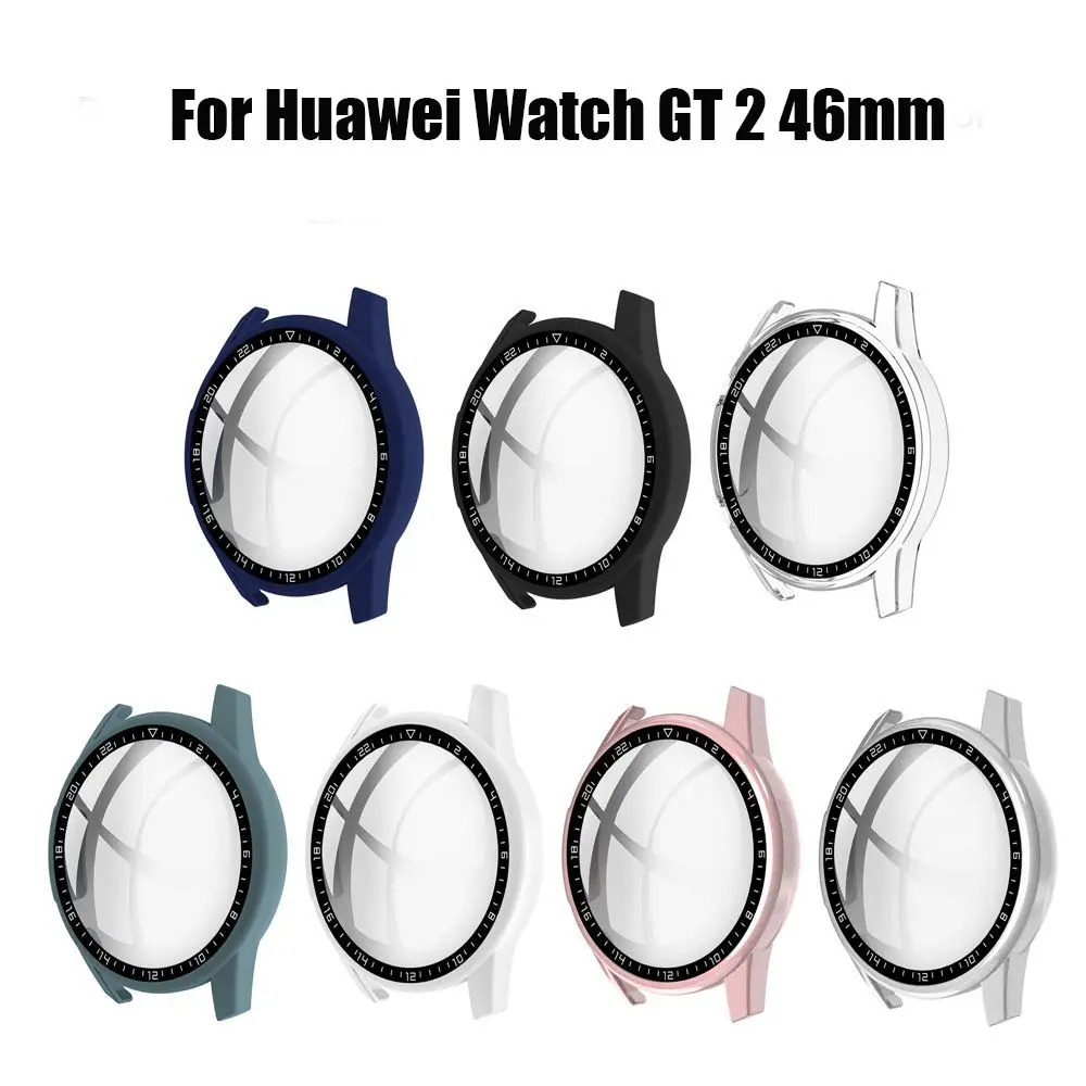 Premium Watch Case with Tempered Glass Screen Protector - Durable PC Shell with Dial Scale Cover