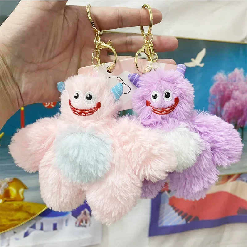 

10cm 2024 New Dopamine 2Styles Cartoon Monsters Plush Key Chain 5 Styles Bag Pendant Fashion Exclusive Design Birthday Gifts Kid