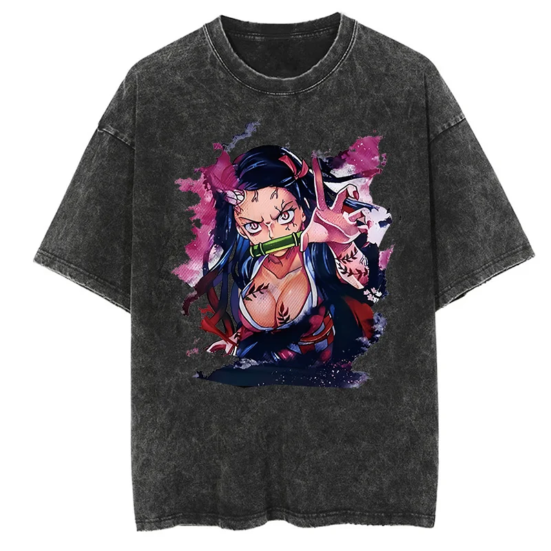 Vintage Harajuku Oversized Unisex Cotton Graphic Tee - Casual Summer Streetwear