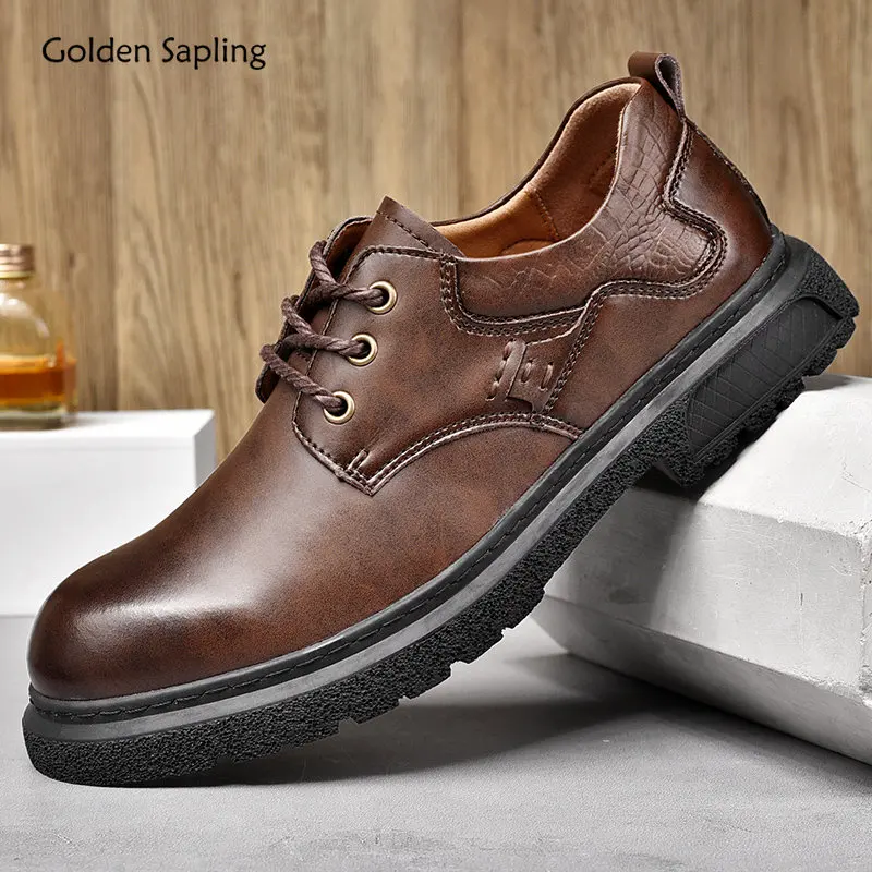 Golden Sapling Work Shoes For Men Fashion Tooling Safety Footwear