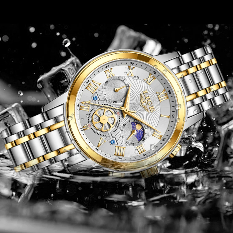 2024 LIGE Top Luxury Women Watch Creative Steel Women's Bracelet Wrist Watches Ladies Fashion Waterproof Female Relogio Feminino