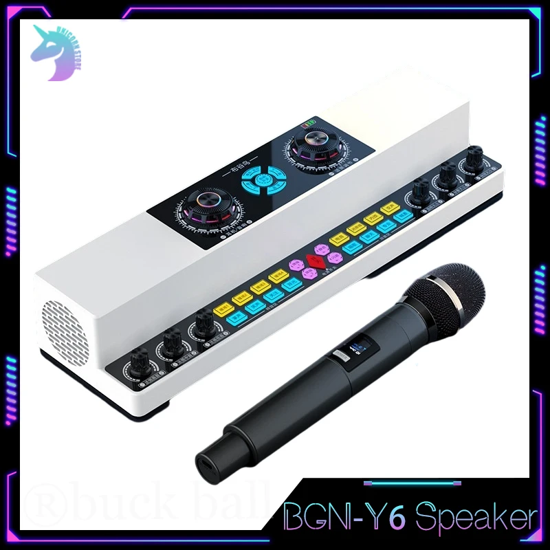 

BGN-Y6 Speaker Bluetooth Speaker Wireless Karaoke Sound Card Integrated Universal High-power Speaker Indoor Outdoor Square Dance