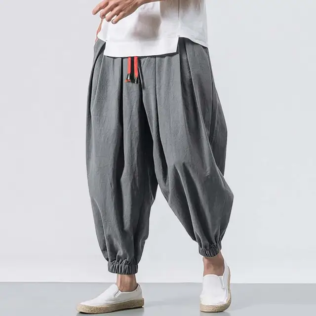 Pantaloni Harem Uomo Baggy Aladin - Stile Giapponese, Jogging, Tempo Libero, Comodi E Larghi - Foto 2