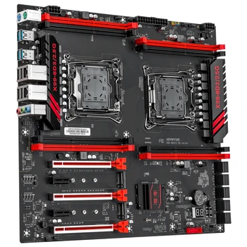 JGINYUE X99 8D3 2.5G V2.21 LGA2011-3 XEON Motherboard For Intel Dual CPU E5 2673 2666 2696 V3 V4 DDR3 ECC Workstation
