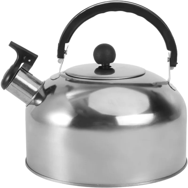 Stainless Steel Kettle Ergonomic Handle Tea Kettle Travel Stove Gas Whistle Tea for Home Office Restaurant whistling teapot