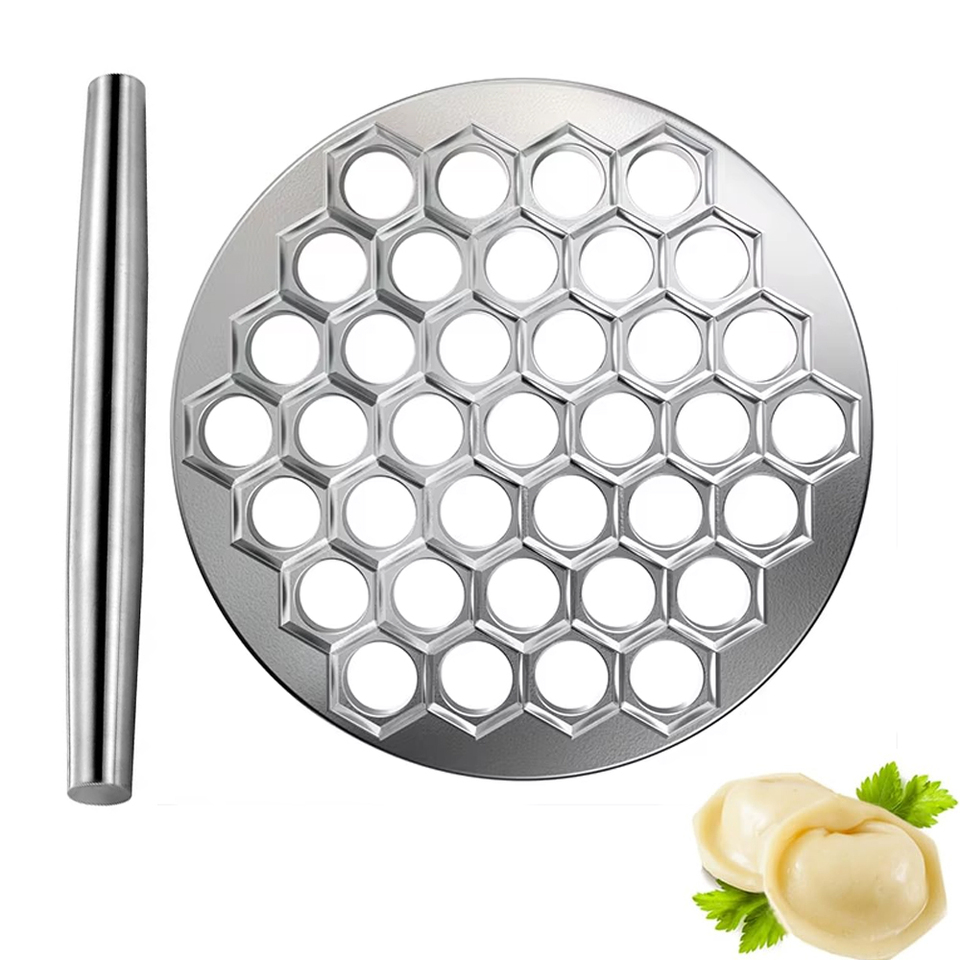  Aluminum Alloy Dumpling Mold 37 Wonton Machine Metal Dumpling Mold Kitchen Dumpling Pressing Tool Simple and Easy To Use 