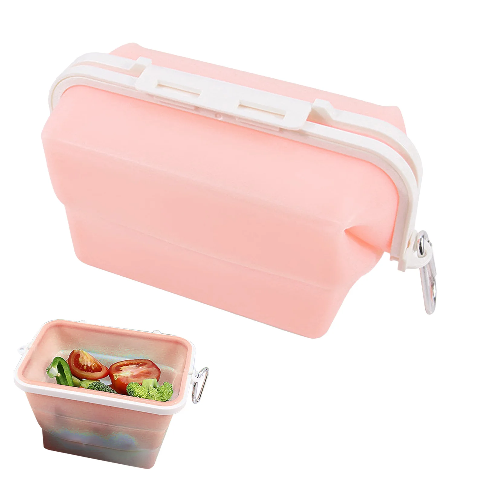 Reusable Food Storage Bags Collapsible Folding Food Storage Container Food Meal Prep Bag Heat Resistant Reusable Freezer Lunch