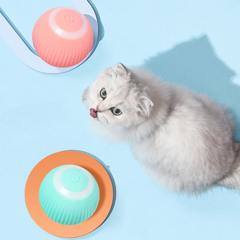 스마트 고양이 장난감 자동 롤링 볼 전기 고양이 장난감 고양이 훈련을위한 대화 형 고양이 장난감 스스로 움직이는 새끼 고양이 장난감 애완 동물 액세서리