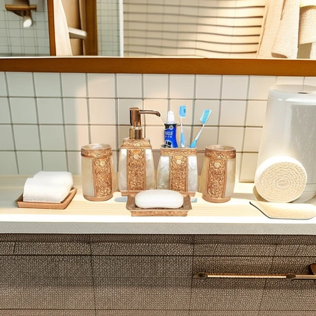 Resin Bathroom Decoration Accessories  Bathroom Accessories Set Tray -  Bathroom - Aliexpress