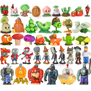 Plants vs Zombies Anime Figure - Obstacle Pirate Zombie, Peashooter, Hard Glue Zombie Action Figures, Shooting Toy for Kids 1