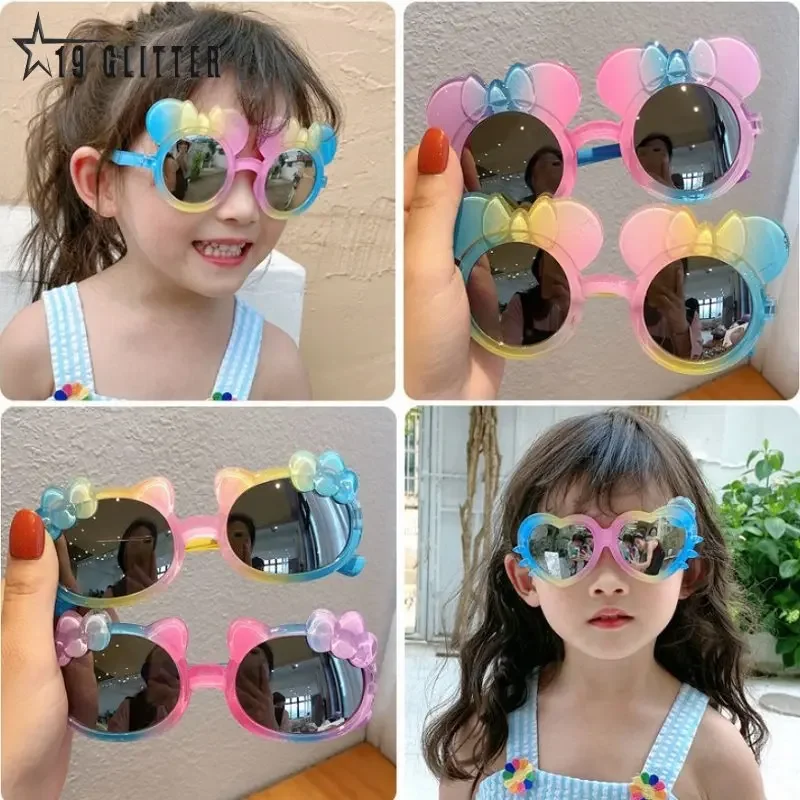 Kinder Stern Cartoon Runde Farben Sonnenbrille Baby Mädchen Junge UV400 Brille Outdoor Kinder Sommer Strand Urlaub Brillen_voghion.com