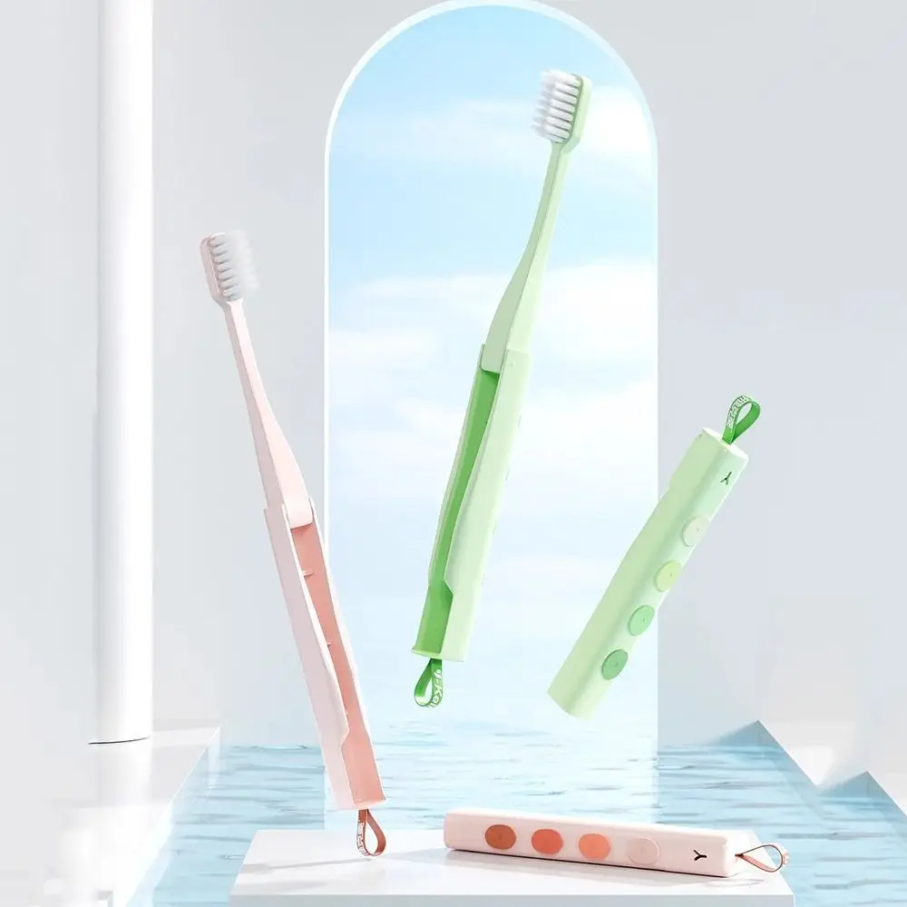 

for Sensitive Teeth Gums Manual Toothbrush Deep Cleaning Dental Care Folding Toothbrush Reusable Foldable Travel Toothbrush
