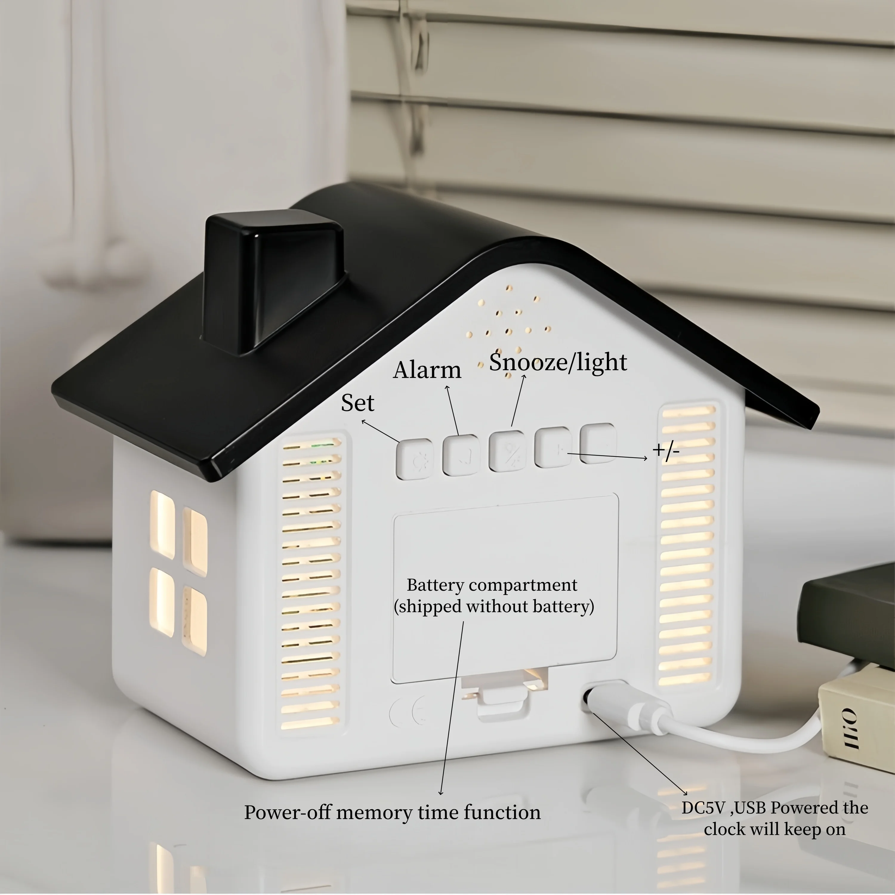 LED Digital Alarm Clock with Voice Control, Date Display, Adjustable Brightness, and Night Light