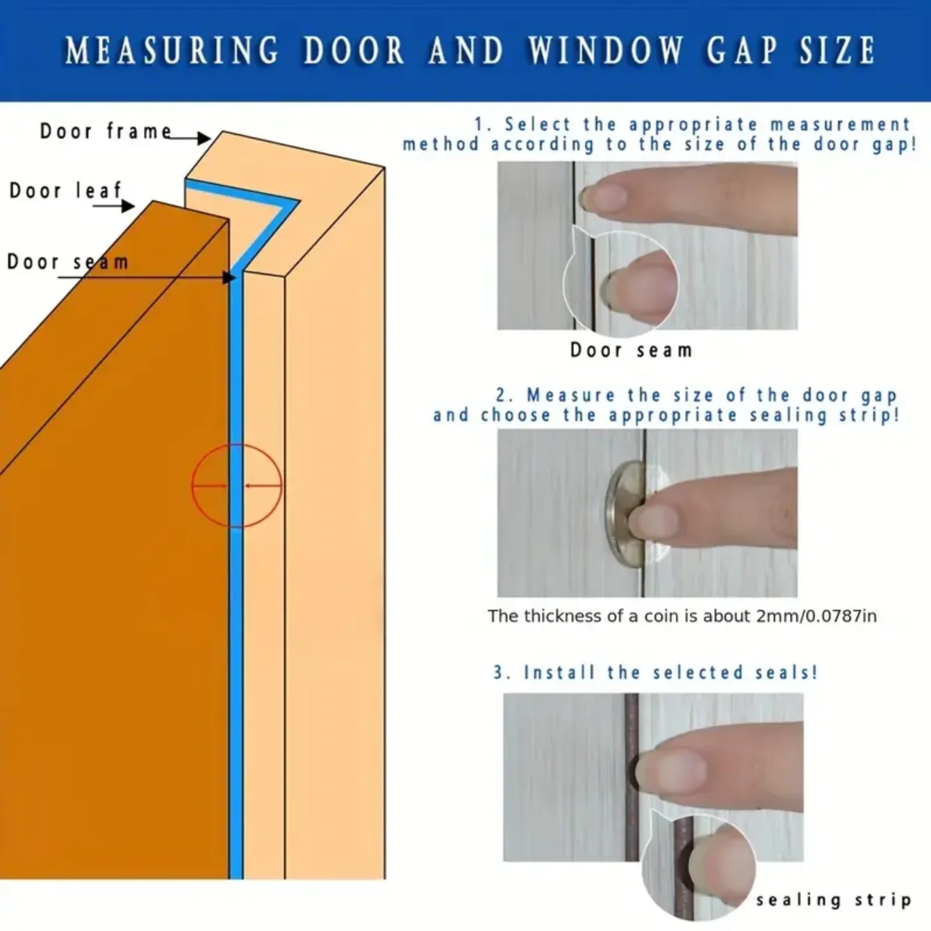 Indoor window seal strip Self Adhesive Foam Window Seal Strip For Doors And Windows Weatherstrip Gap Blocker 1 Roll