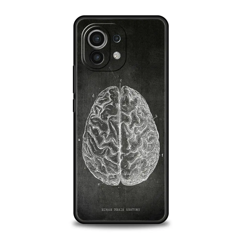 Chalkboard Anatomy Soft Phone Case - Artistic Design Protective Cover