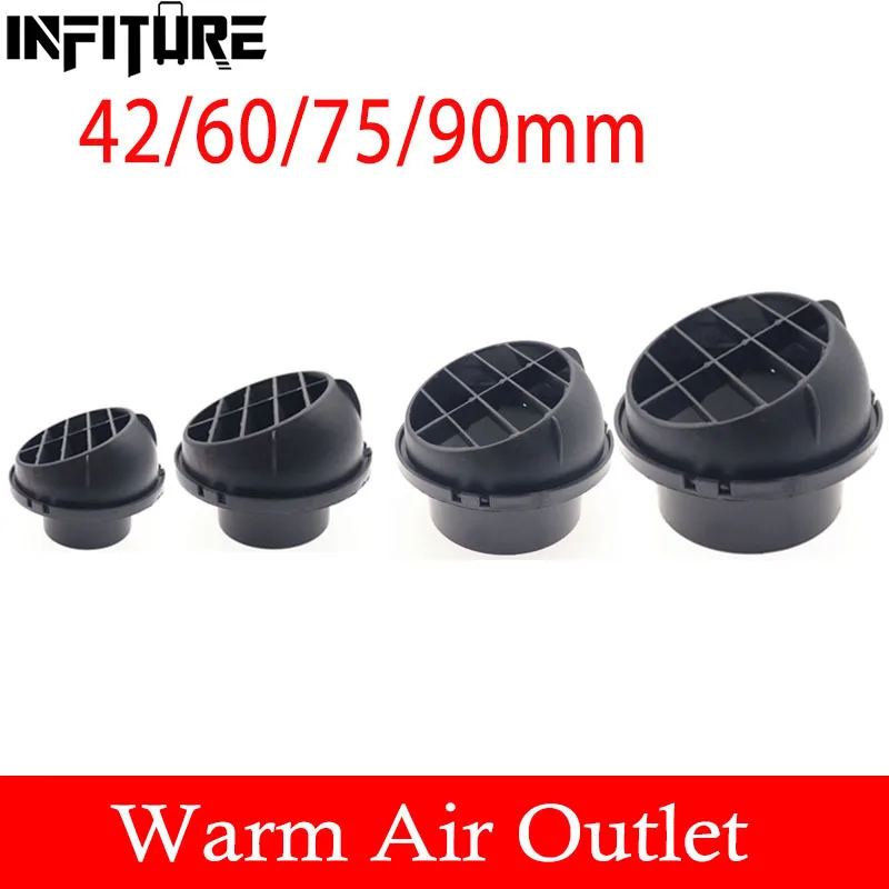 Parking Diesel Heater Air Circulation Valves 42/60/75/90mm Auto Heater Ducting Warm Air Vent for Eberspacher Webasto