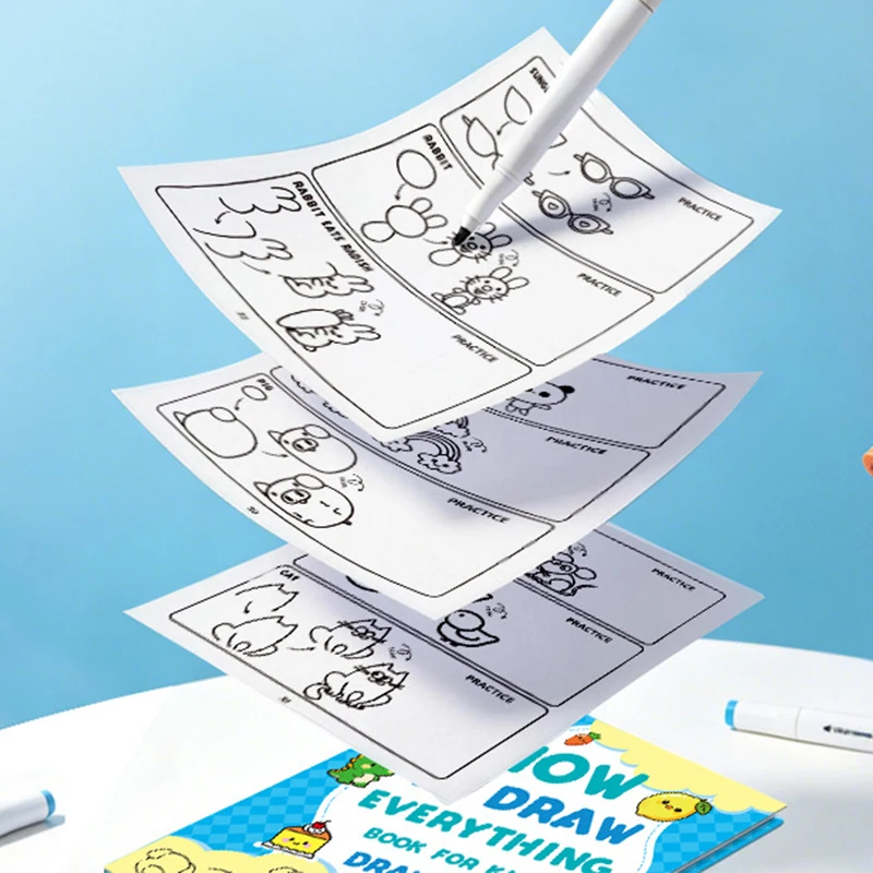 Come disegnare tutto: libro di disegno passo dopo passo per bambini, tutorial semplice per schizzi, quaderno da colorare, guida alla disegno - immagine 6