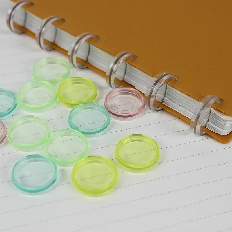 20MM LooseLeaf Mushroom Button LooseLeaf Photo Album Solid Disc Color Transparent Mushroom Hole Binding Button 100PCS