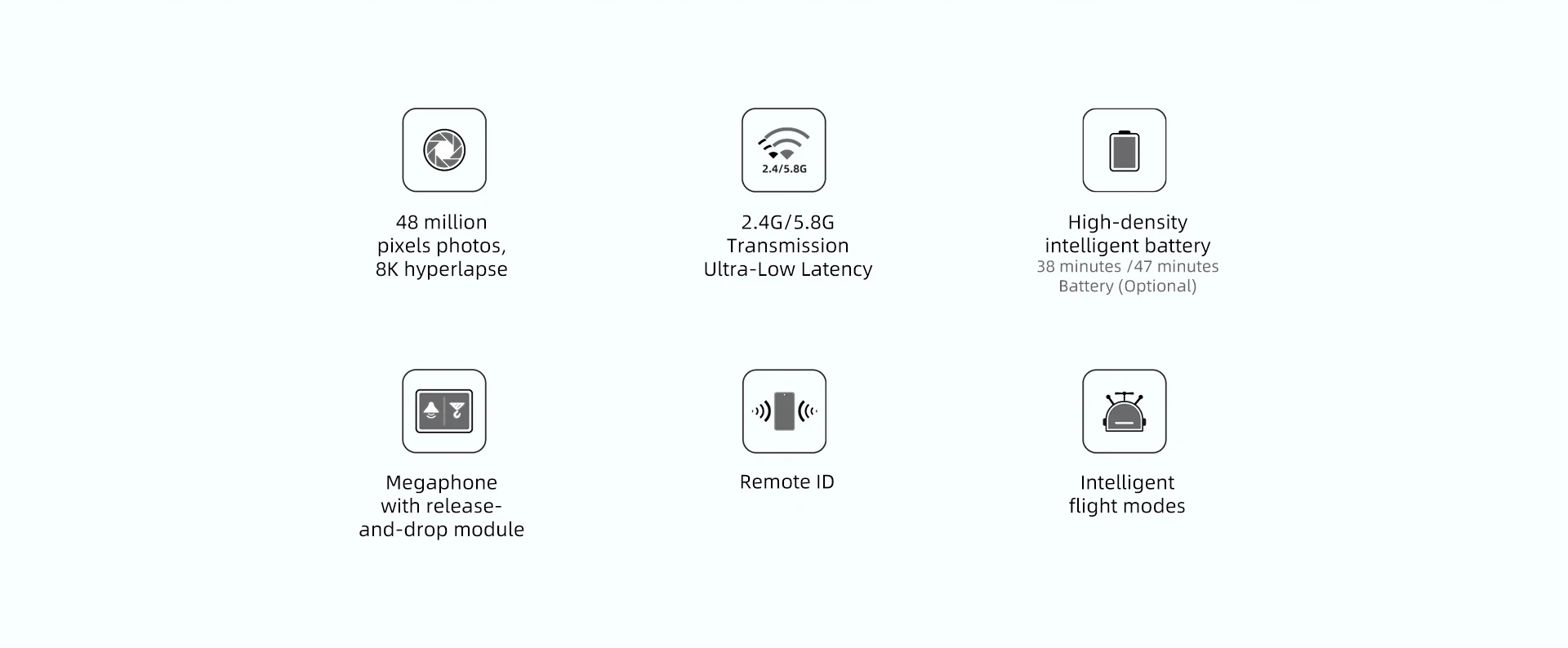 Description Picture 3 of itemFIMI X8 Tele 30X Zoom Drone With Voice Control 3-Axis Gimbal 4k 60FPS HD 30x Hybrid Zoom Camera Super Night Video Drone