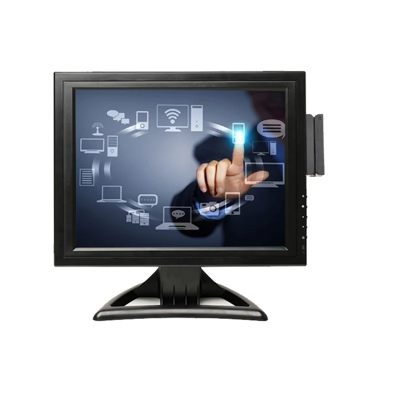 

Waterproof touch screen monitor with MSR