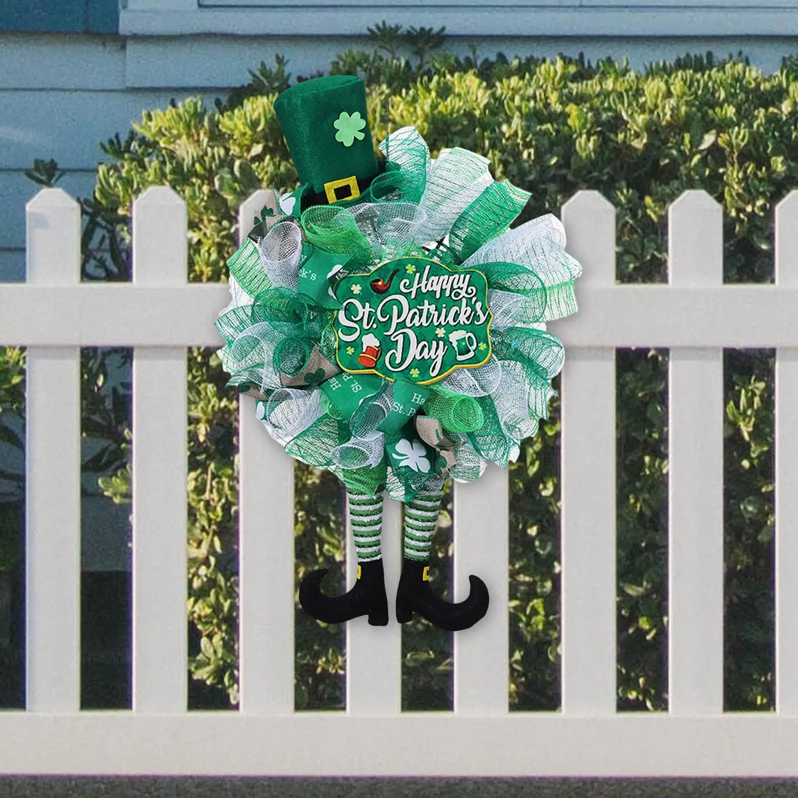 

ST. Patrick's Day Wreath Hanging Simple Decor for Garden Celebration Holiday